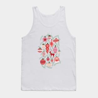 Mid-Century Ornaments in Mint + Red Tank Top